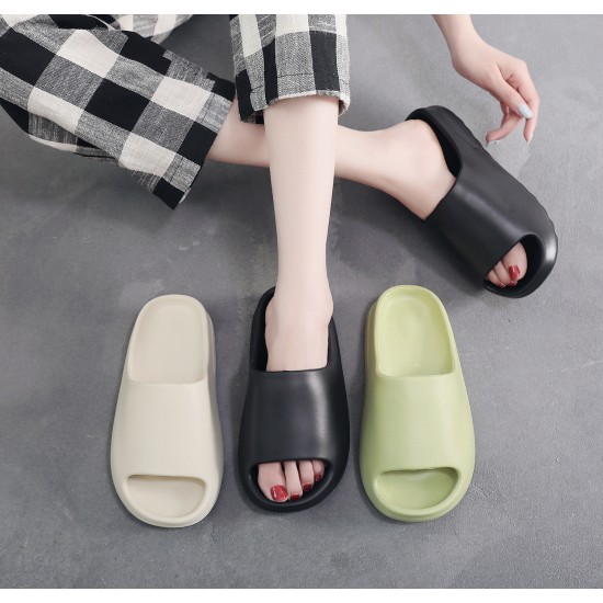 Thick-soled, poop-feel-like, EVA slippers for men and women, coconut sandals with the same Yeezy and Kanye West style. Thick-soled, poop-feel-like, EVA slippers for men and women, coconut sandals with the same Yeezy and Kanye West style.