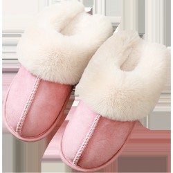 Waterproof and Non-Slip Cotton Slippers for Men and Women, Trendy and Stylish Winter Home Warm Couple Plush Shoes