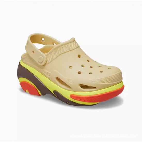 Cross New Women's Casual Thick-Sole Shell Puff Crocs, Height-Increasing Outdoor Non-Slip Beach Shoes 210061 Cross New Women's Casual Thick-Sole Shell Puff Crocs, Height-Increasing Outdoor Non-Slip Beach Shoes 210061