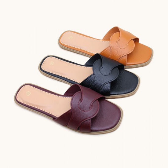 Factory high-quality women's shoes, ready for export, flat fashionable buckle women's slippers Factory high-quality women's shoes, ready for export, flat fashionable buckle women's slippers