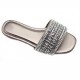 Factory direct sale of light luxury, fashionable diamond-encrusted craft shoes, women's casual flat slippers, wholesale slippers. Factory direct sale of light luxury, fashionable diamond-encrusted craft shoes, women's casual flat slippers, wholesale slippers.