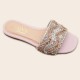 Yiwu factory wholesale of fashionable summer rhinestone flat sandals, light luxury square-toe women's slippers. Yiwu factory wholesale of fashionable summer rhinestone flat sandals, light luxury square-toe women's slippers.