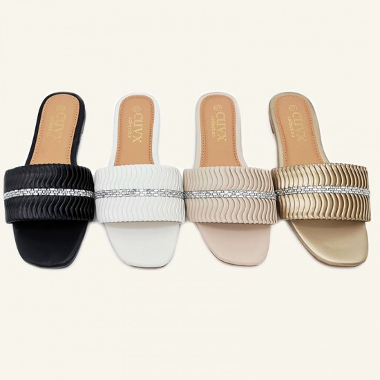 High-quality ladies' slippers: cross-border slippers, new rhinestone flat slippers for women High-quality ladies' slippers: cross-border slippers, new rhinestone flat slippers for women