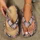 Hot-selling snake print flip-flops for women, new summer styles, fashionable thick-soled thongs for men and women Hot-selling snake print flip-flops for women, new summer styles, fashionable thick-soled thongs for men and women