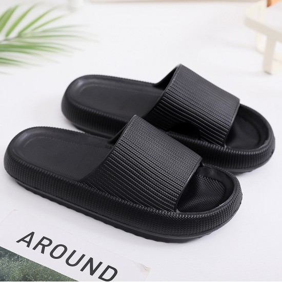 In-Stock Solid Color Thick-Sole Summer Couple's Comfortable Sandals, Men's and Women's Outdoor and Indoor Bathing Slippers Wholesale In-Stock Solid Color Thick-Sole Summer Couple's Comfortable Sandals, Men's and Women's Outdoor and Indoor Bathing Slippers Wholesale