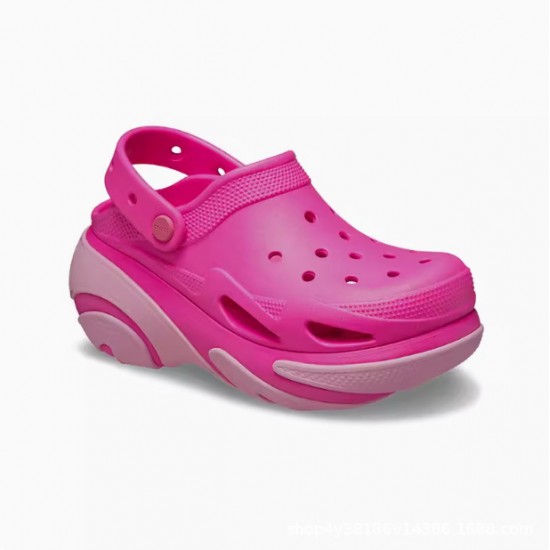 Cross New Women's Casual Thick-Sole Shell Puff Crocs, Height-Increasing Outdoor Non-Slip Beach Shoes 210061 Cross New Women's Casual Thick-Sole Shell Puff Crocs, Height-Increasing Outdoor Non-Slip Beach Shoes 210061