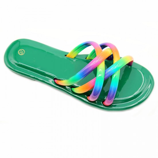 Cross-border flat open-toe flip-flops for women, colorful cross-strap casual and versatile beach sandals. Cross-border flat open-toe flip-flops for women, colorful cross-strap casual and versatile beach sandals.