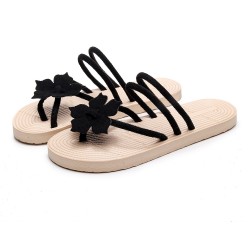 Cross-border Korean-style women's flip-flops with a grass pattern, trendy and lightweight floral print for summer wear