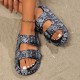 Summer casual sandals with cashew nut flower print, matching flip-flops for both indoor and outdoor use Summer casual sandals with cashew nut flower print, matching flip-flops for both indoor and outdoor use