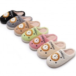 New Style Home Cute Cartoon Smiley Santa Hat Christmas Tree Cotton Slippers for Men and Women