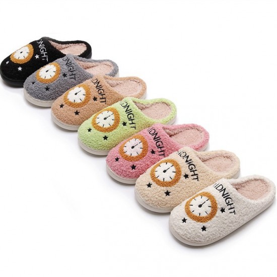 New Style Home Cute Cartoon Smiley Santa Hat Christmas Tree Cotton Slippers for Men and Women New Style Home Cute Cartoon Smiley Santa Hat Christmas Tree Cotton Slippers for Men and Women